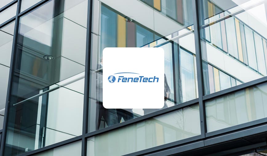 A modern building with a FeneTech logo.