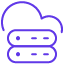 A cloud data-base icon