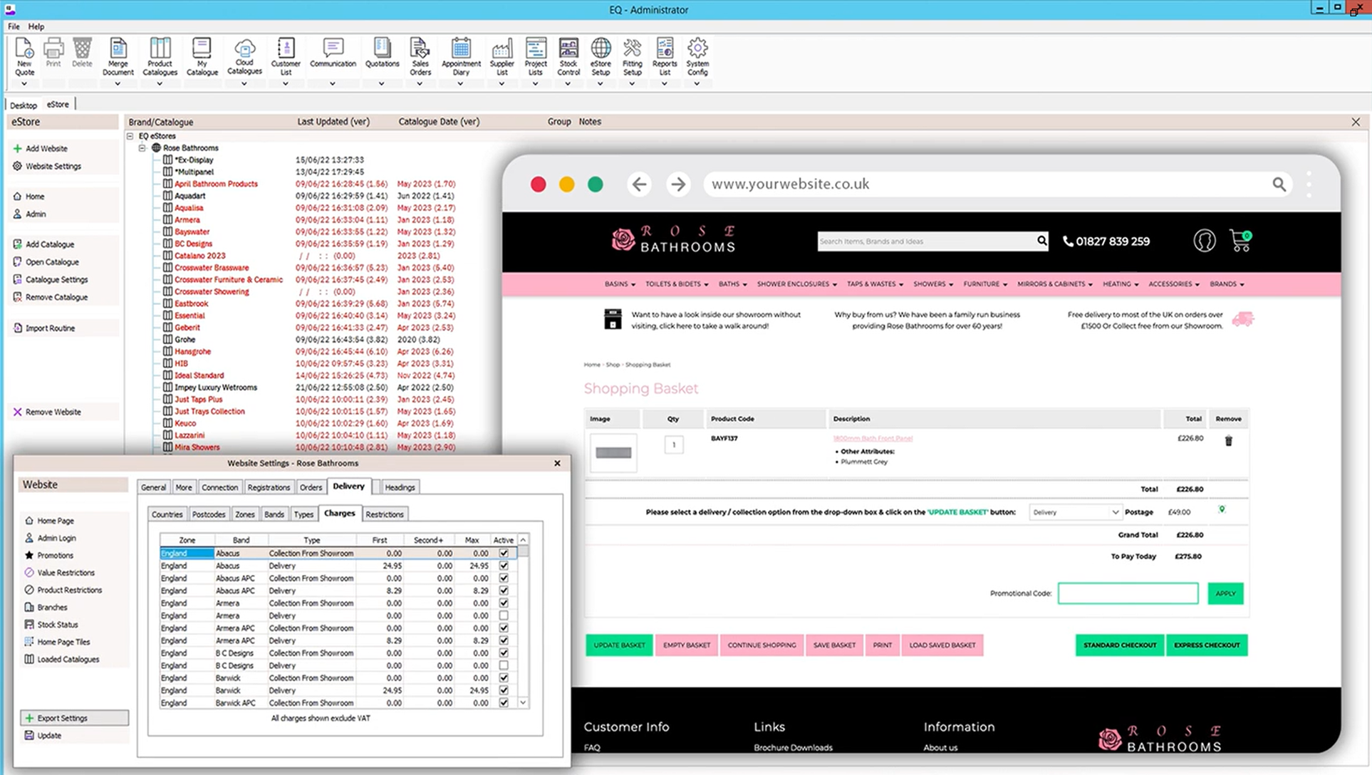 Screenshot of EQ Flex's online customer engagement interface, showing an example of a customer email template with customized messaging and contact details to enhance communication.