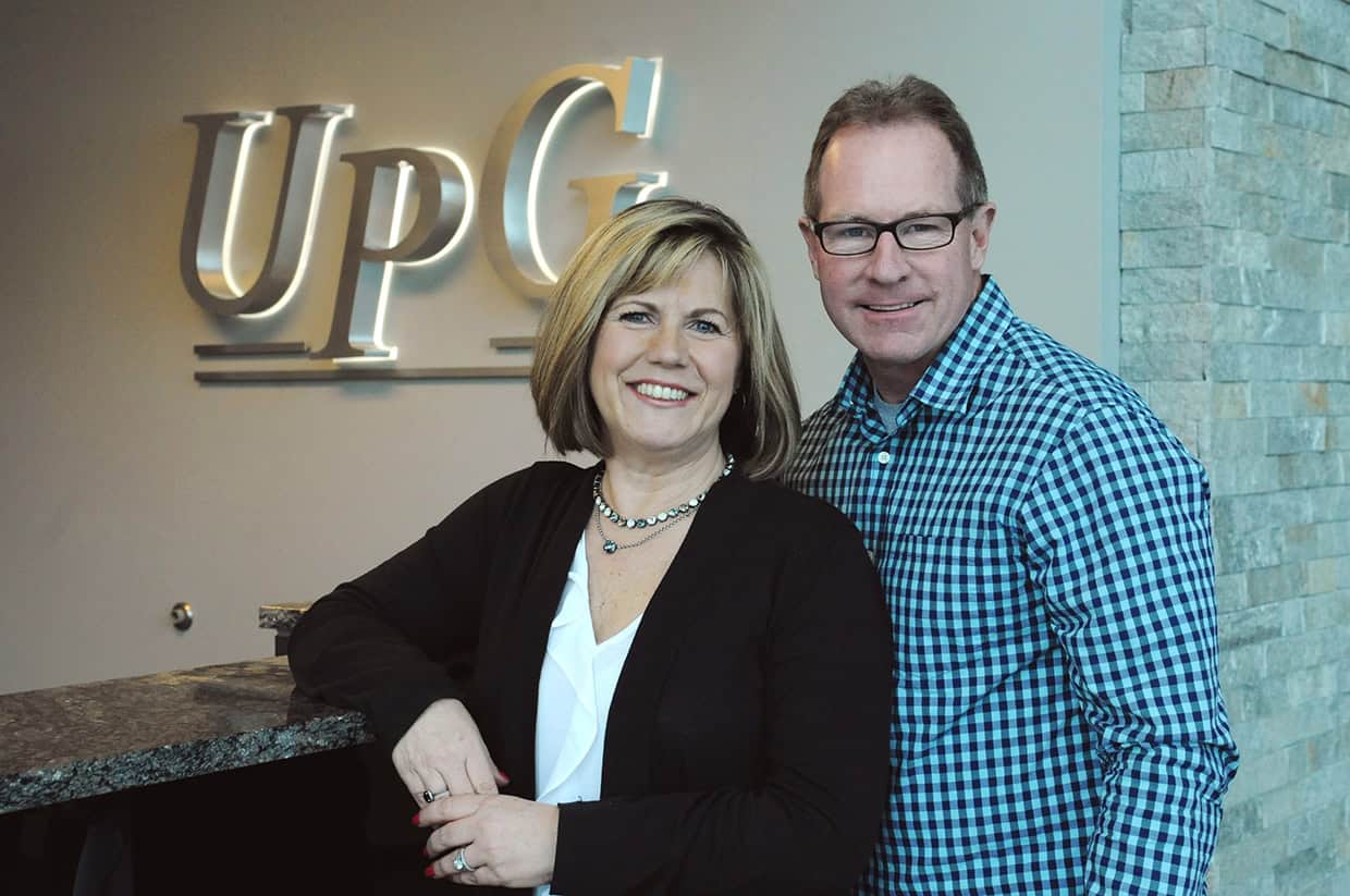 Jim and Jennifer Krause, the new President and CEO of UPG, standing together