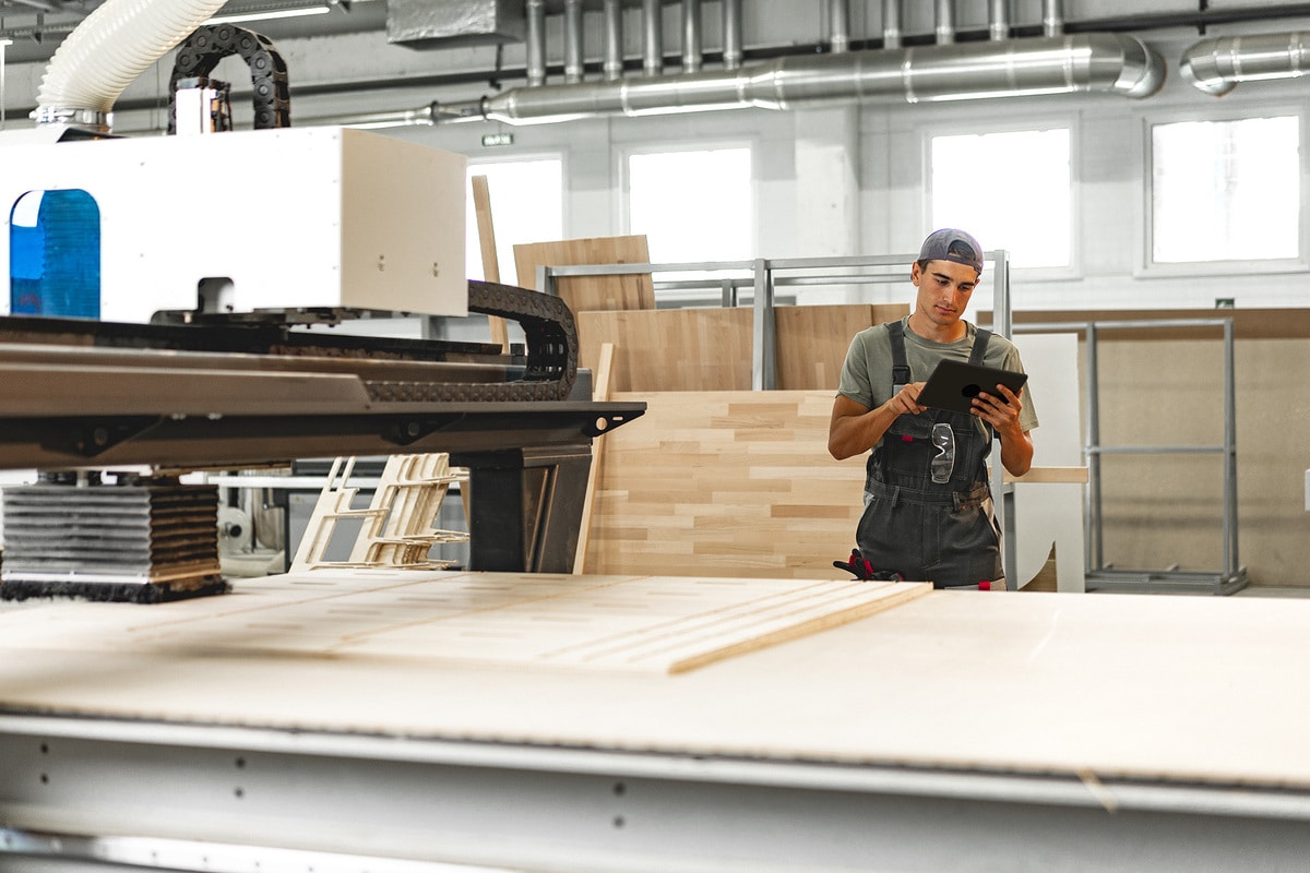 A man working in a workshop