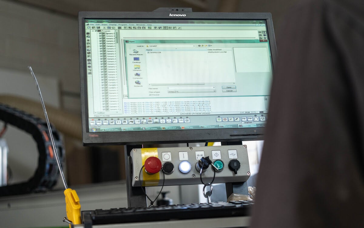 A man focused on his computer